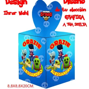 Brawl Scatole da party per Regalini Festa Scatola di Caramelle per Feste,Compleanno,Bomboniere ,Tema Personalizzabile!!! Festa di Compleanno Bambini