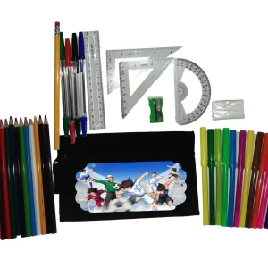 Astuccio Bustina scuola Tsubasa Holly e Benji completa di accessori