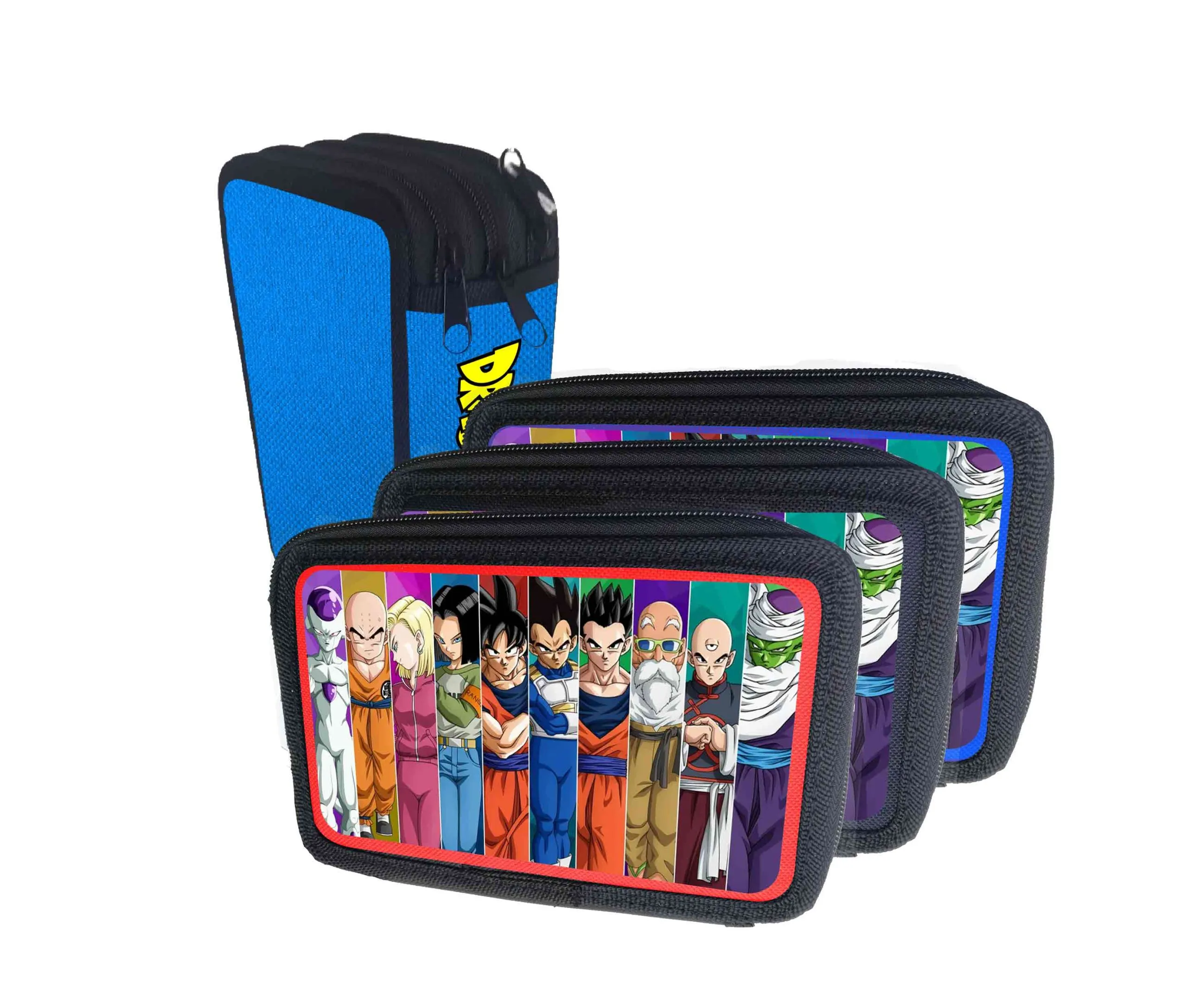 Astuccio Scuola Goku and friends portacolori 3 cerniere zip