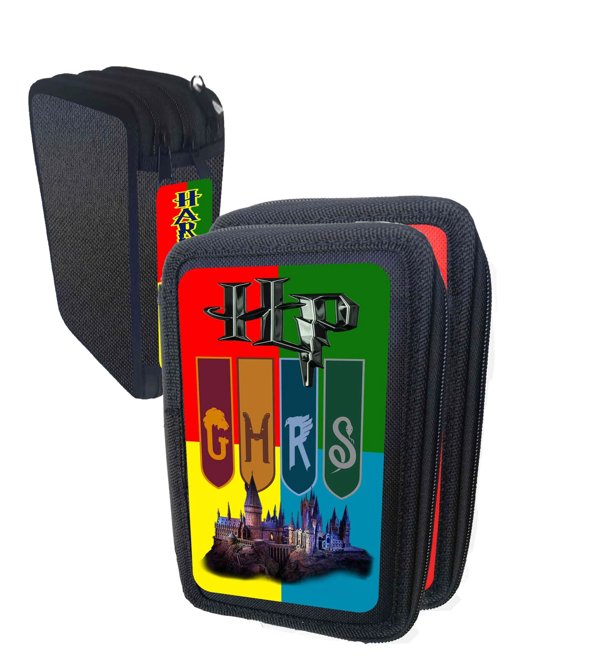 Astuccio scuola Harry portacolori 3 cerniere zip 2 Vuoto Colore Casuale - immagine 2