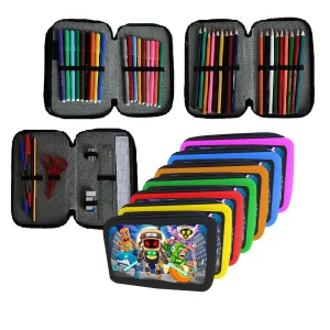 Astuccio scuola Completo 3 zip 18 colori