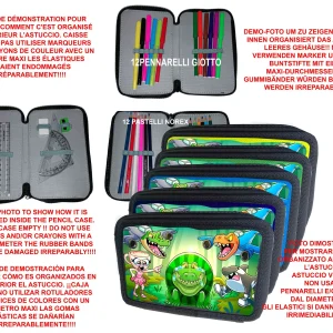 Astuccio scuola Completo 3 zip 12 colori
