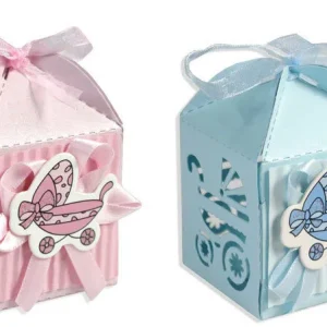 Scatoline portaconfetti per nascita battesimo bomboniera bimbo o bimba