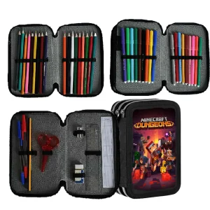 Astuccio scuola Completo 3 zip 18 colori