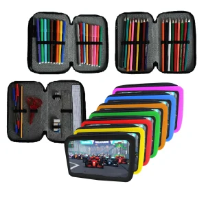 Astuccio scuola Completo 3 zip 18 colori