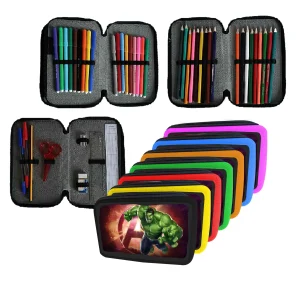 Astuccio scuola Completo 3 zip 18 colori