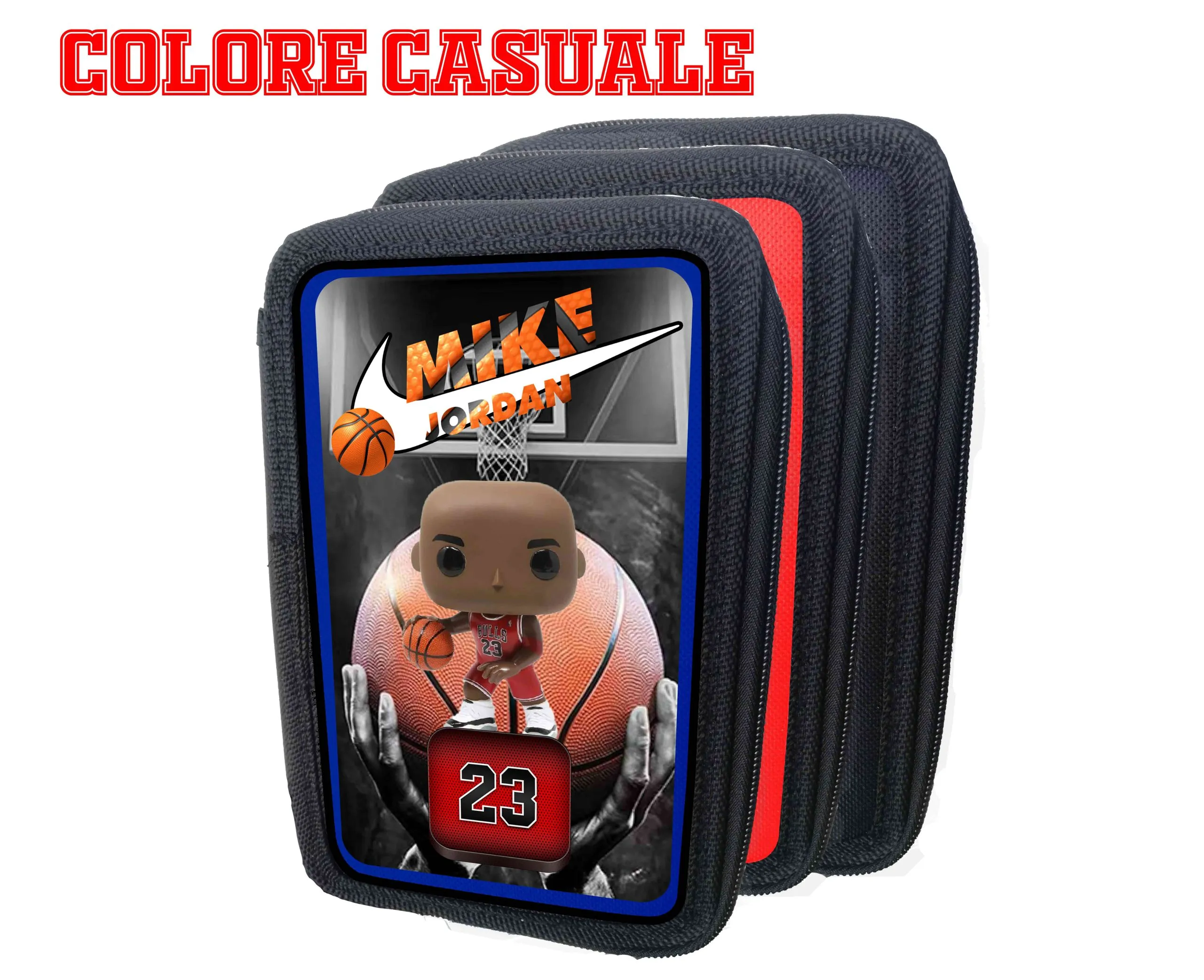 Jordan and friends Astuccio Scuola portacolori 3 cerniere Vuoto