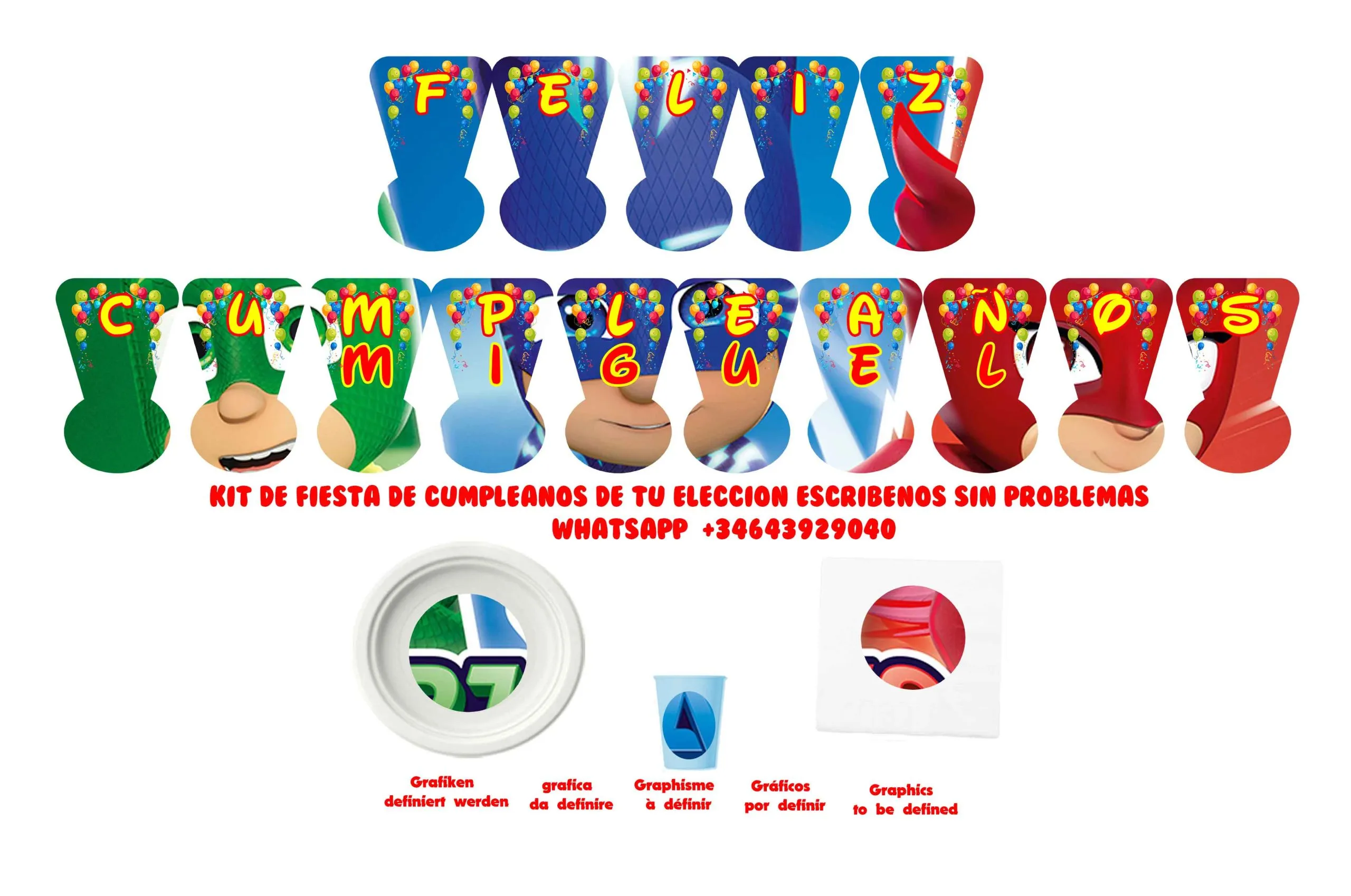 Pj mask and friends Fiesta de Cumpleaños