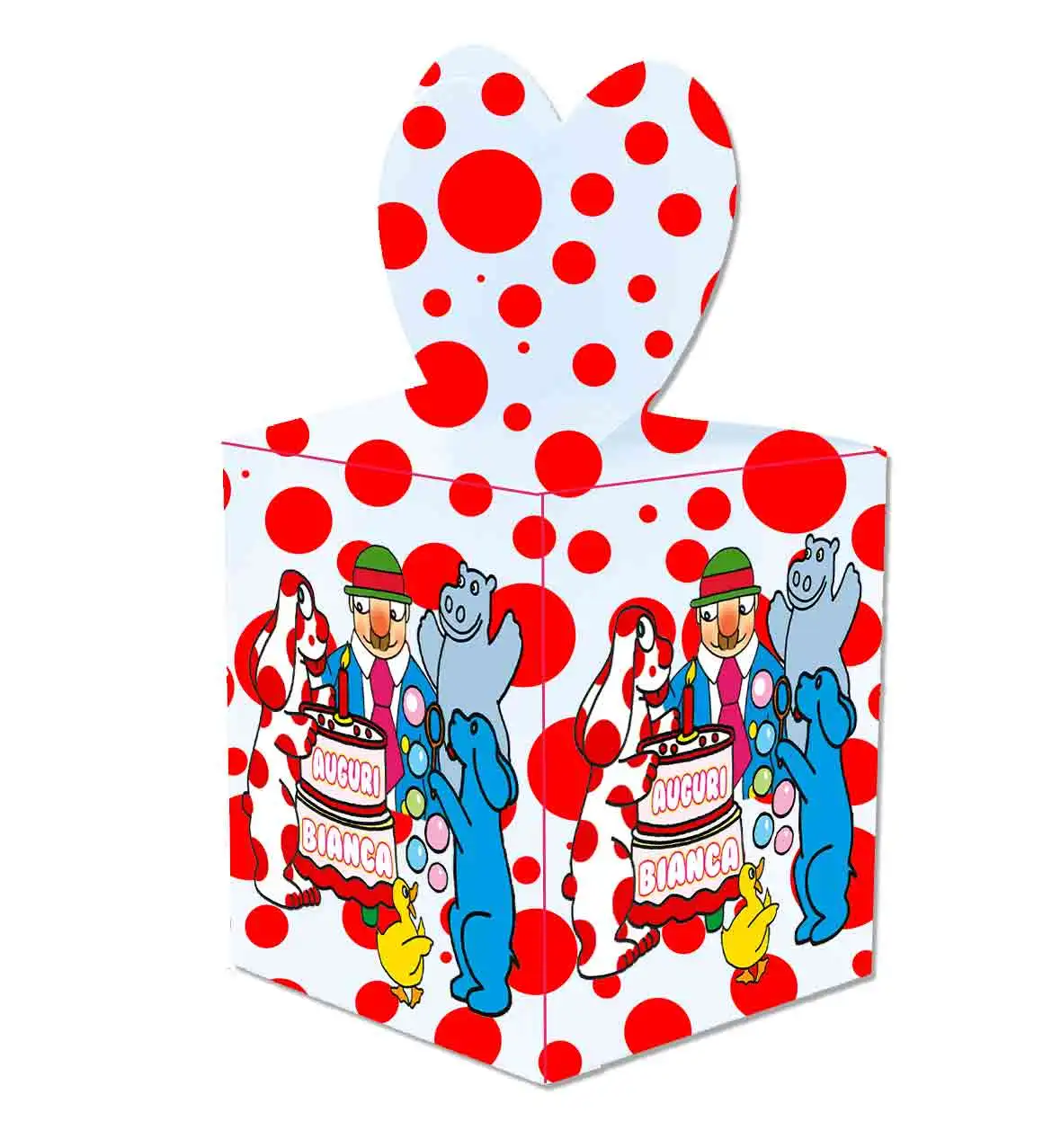 Pimpa frestyle Scatola da party per Regalini Festa Compleanno, Bomboniere Scatola portaconfetti - immagine 2