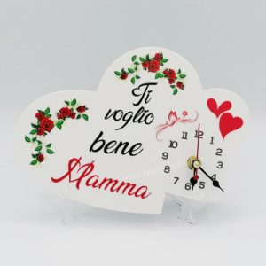 Doppio cuore con orologio