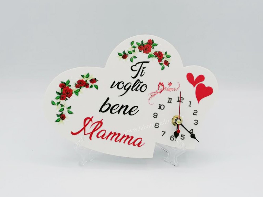 Doppio cuore con orologio