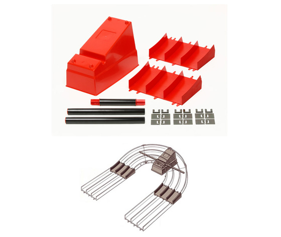 69571 Parabolica per pista 3 corsie Bank Approach