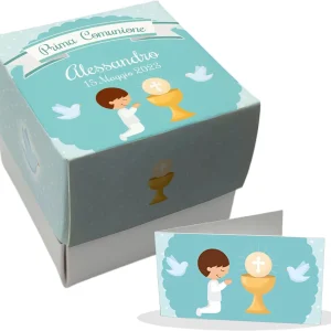 Scatoline Portaconfetti Prima Comunione con bigliettino bomboniera incluso