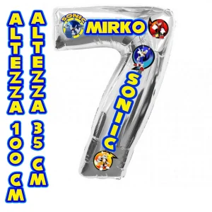 Sonic and friends Palloncino 7 35Cm /100Cm