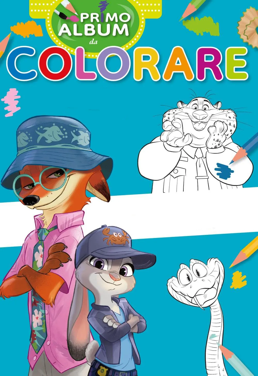 Zootropolis and friends Libro con immagini da colorare e stickers da attaccare