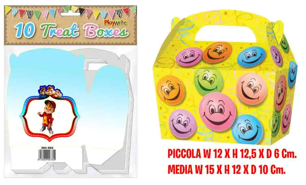 Alvin and friend Scatola happy meal due misure disponibili