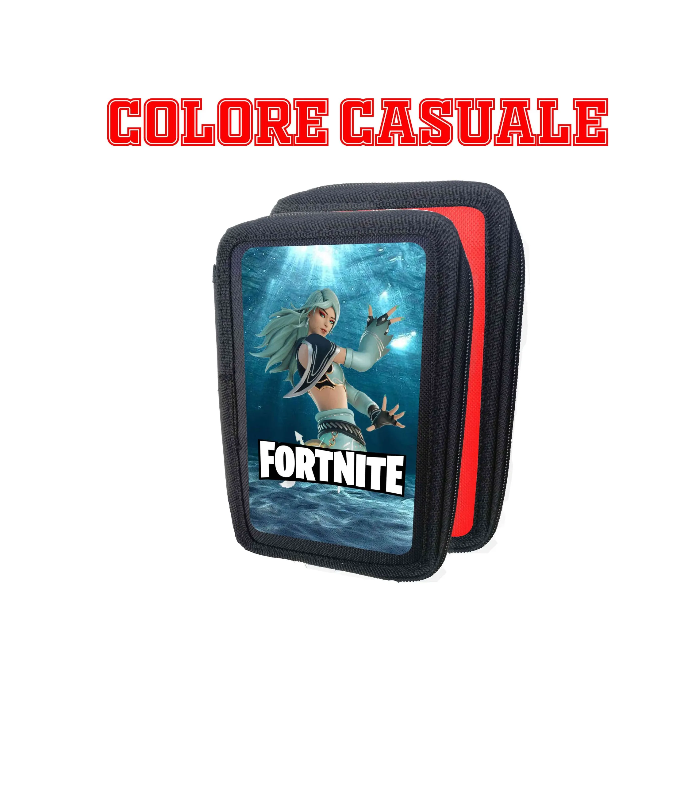 Fortnite Era Astuccio 3 zip portacolori Vuoto Colore Casuale