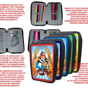 Astuccio scuola Asterix 3 zip VUOTO