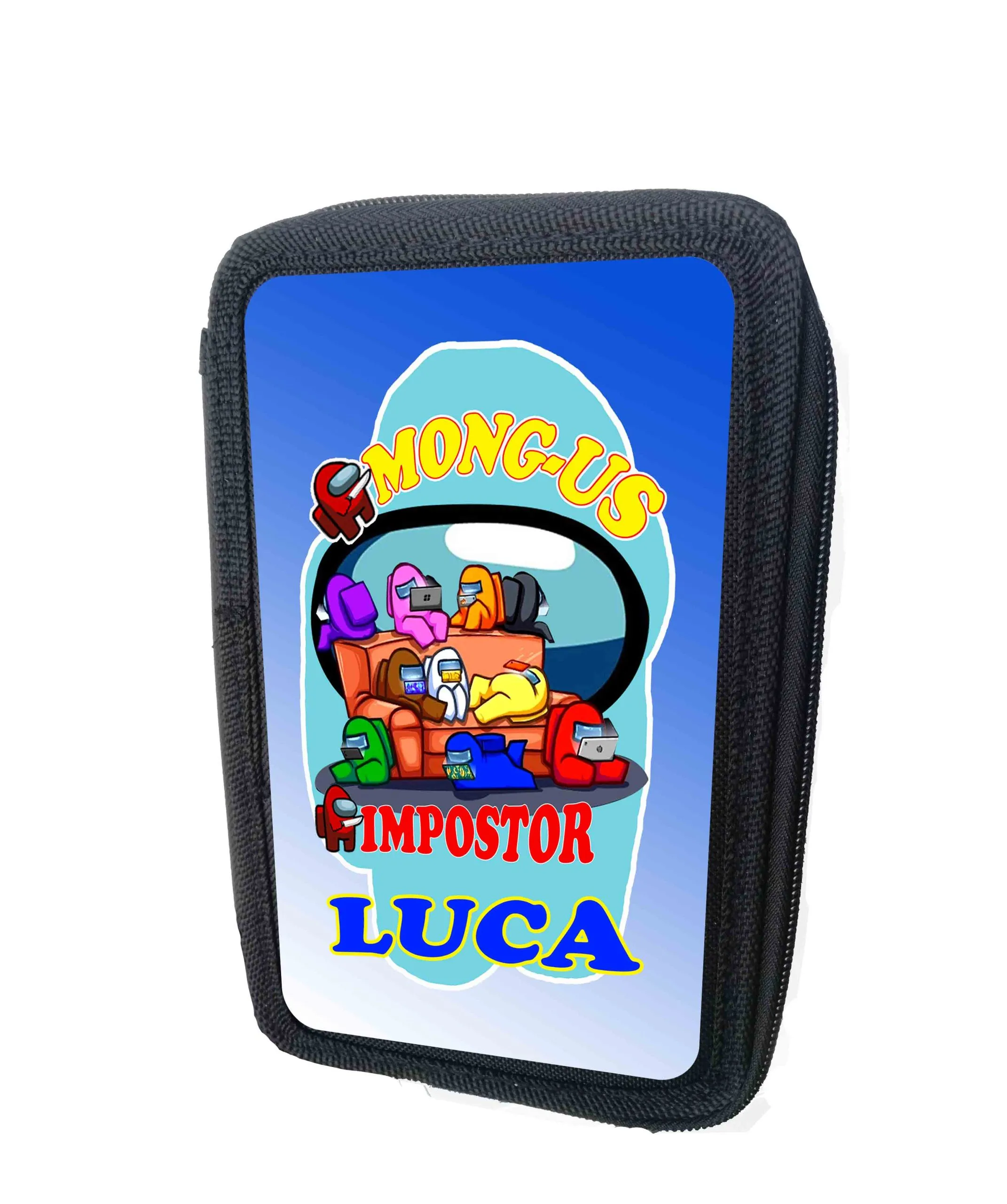 Among Us Astuccio Portacolori 3 zip cerniere anche con nome personalizzato - immagine 2