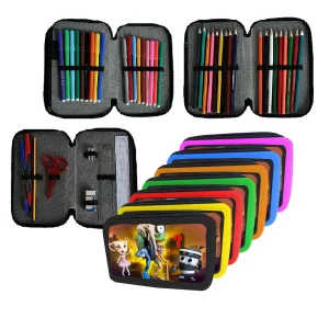 Astuccio scuola Completo 3 zip 18 colori