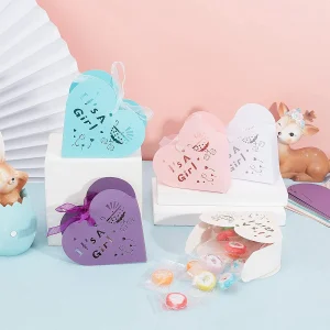 Scatola Cuore in Carta Scatole Battesimo Nascita