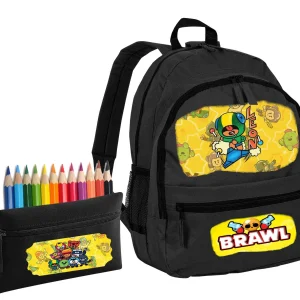 Zaino scuola Brawl and friends con bustina e colori 2134