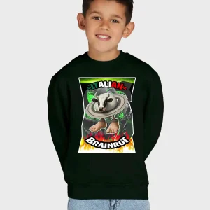 Brainrot Vacca Saturno Saturnita Felpa Pesante Invernale