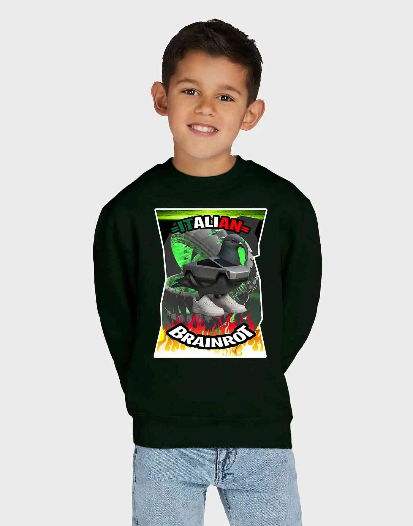 Brainrot Piccione Felpa Pesante Invernale