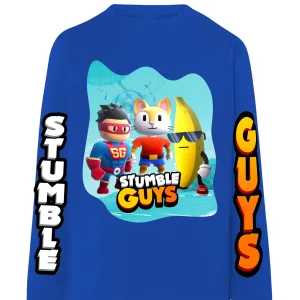 Stumble Guys Bananito Superguy Meow Felpa senza cappuccio IT LH