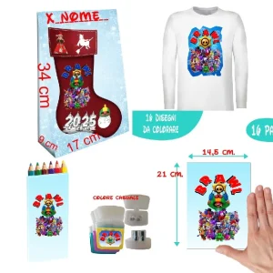 Calza befana Brawl And Friends Il Sacchetto Regalo Incluso VA Montato A CASA per COMPLETARE LA Confezione Regalo!