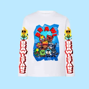 Brawl Cartoon T shirt Cotone 100% manica lunga 0538