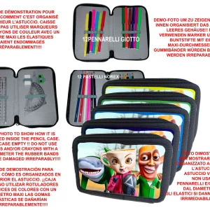 Astuccio scuola Completo 3 zip 12 colori