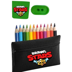 Brawl Star Bustina Portacolori Colori inclusi e temperino con raccoglitore