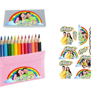 DINSIEME Bustina Pastelli Gomma Stickers