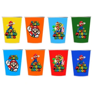 Super Mario  Bicchieri Carta 12 pezzi
