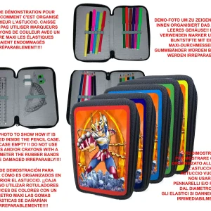 Astuccio scuola cavalieri dello zodiaco   3 zip VUOTO