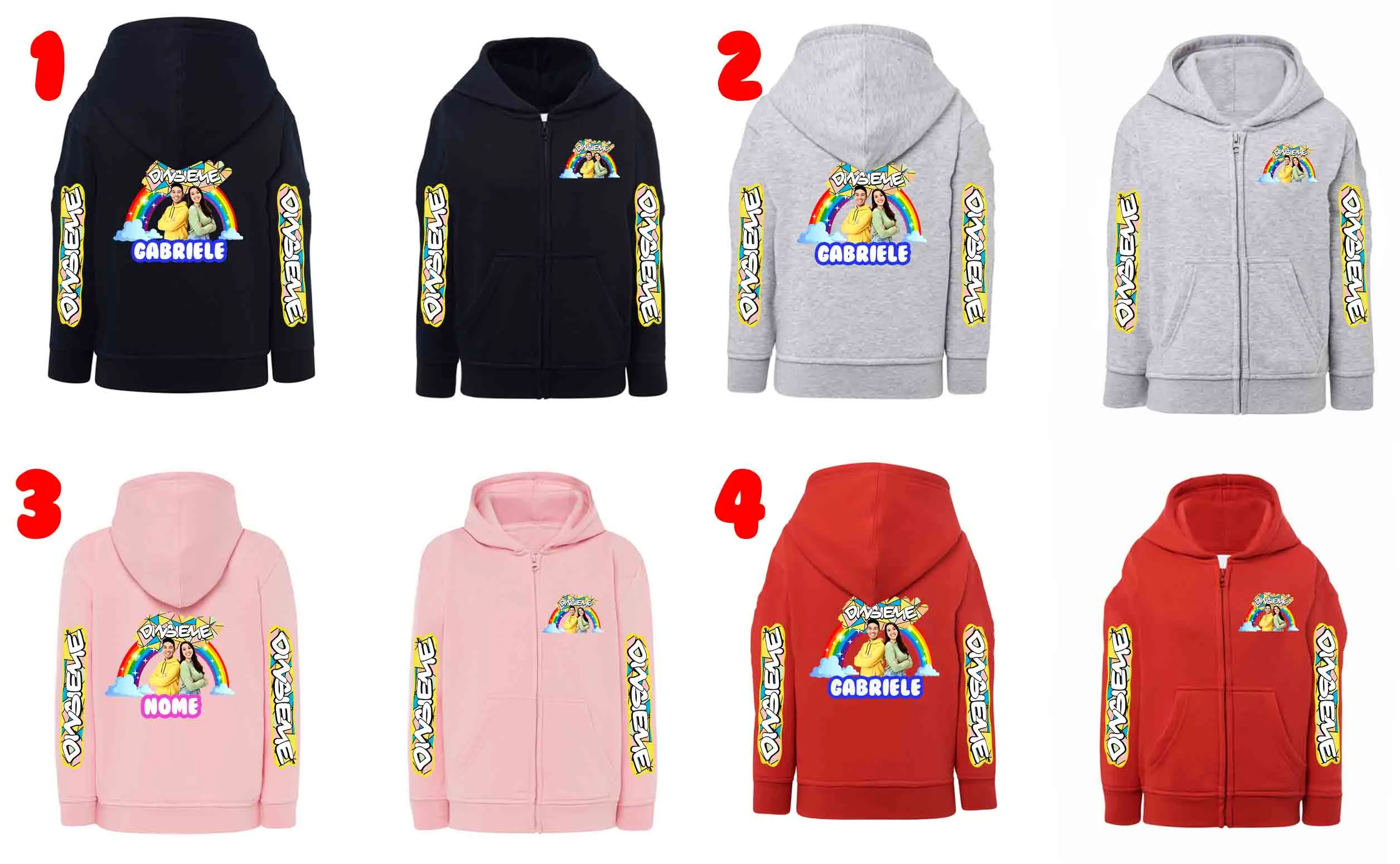 Dinsieme Felpa Zip Con Cappuccio