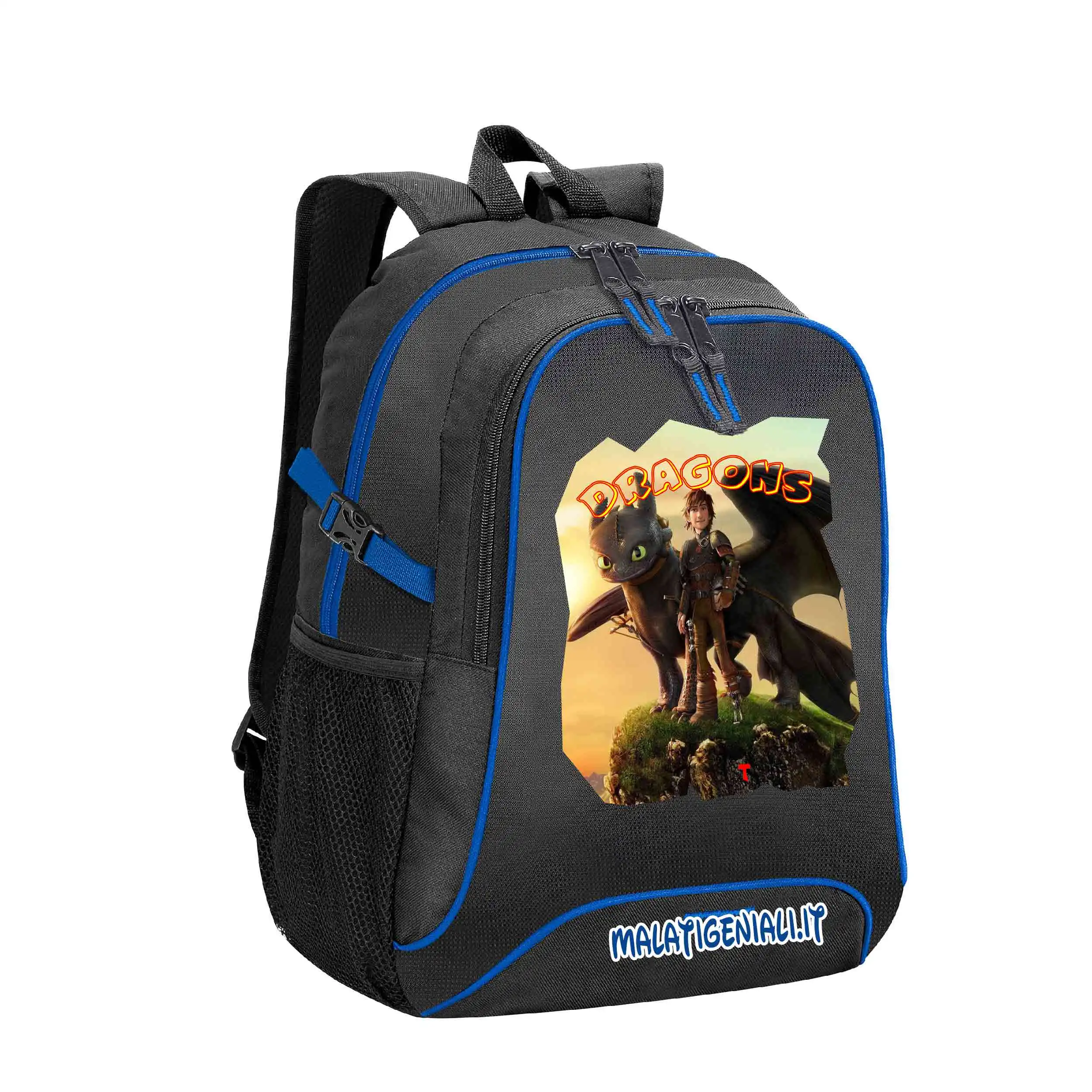 Dragon Sdentato Zaino scuola 27 Litri, 33 x 44 x 19 cm, 2 Scomparti 1427 - immagine 2