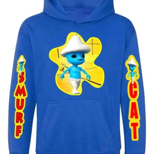 Smurf Cat Felpa con cappuccio IT