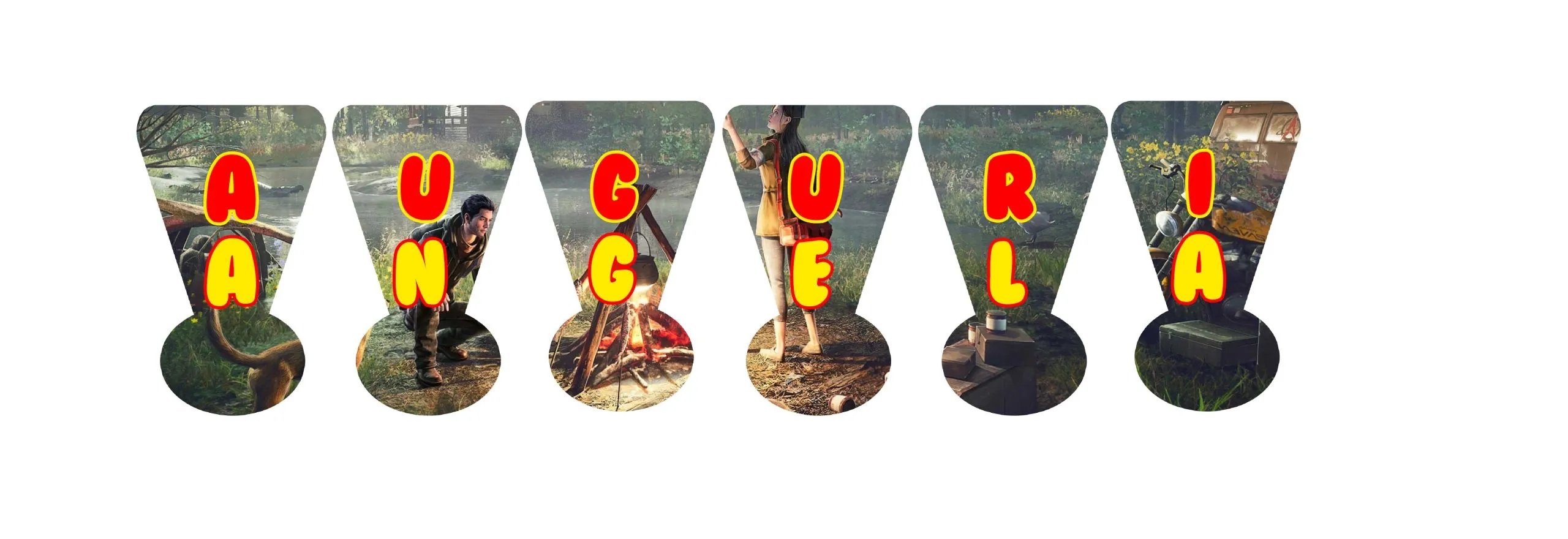 Undawn and Friends Compleanno Personalizzabile Festone