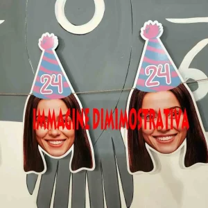 Festone Personalizzabile con viso festeggiato/a