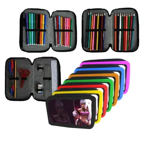 Astuccio scuola Completo 3 zip 18 colori
