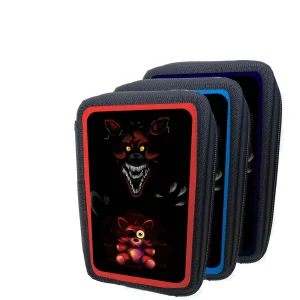 Astuccio Fnf Fox portacolori 3 cerniere zip Pennarelli Pastelli