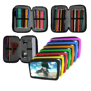 Astuccio scuola Completo 3 zip 18 colori