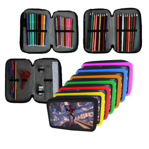 Astuccio scuola Completo 3 zip 18 colori