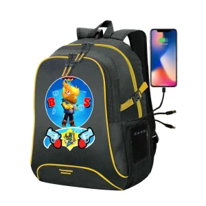 Zaino Scuola Brawl Crow and company con Power Bank ricarica Smartphone