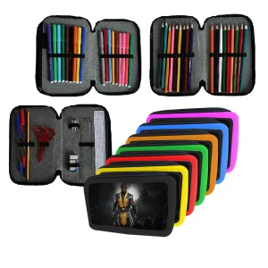 Astuccio scuola Completo 3 zip 18 colori
