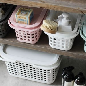 Basket con Coperchio Bianco