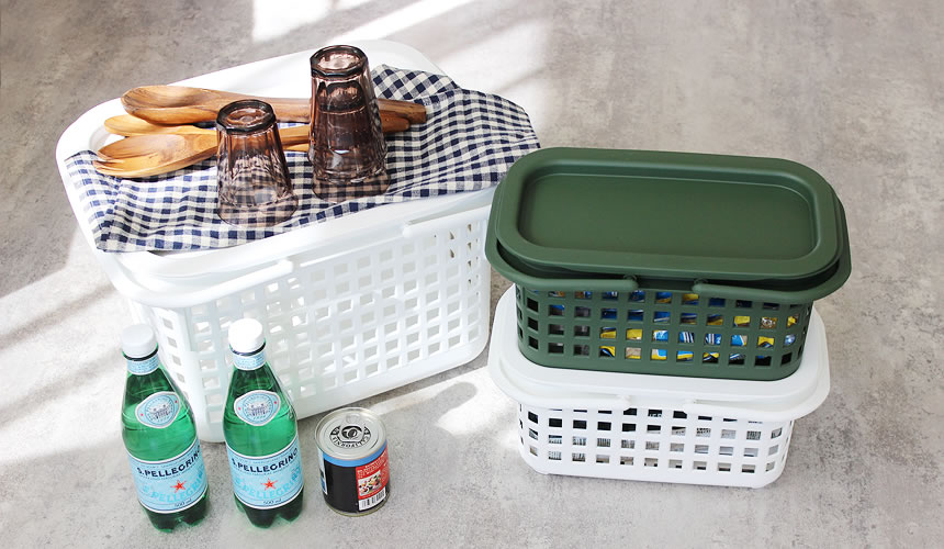 Basket con Coperchio Verde Scuro - immagine 5