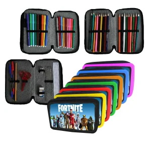Astuccio scuola Completo 3 zip 18 colori